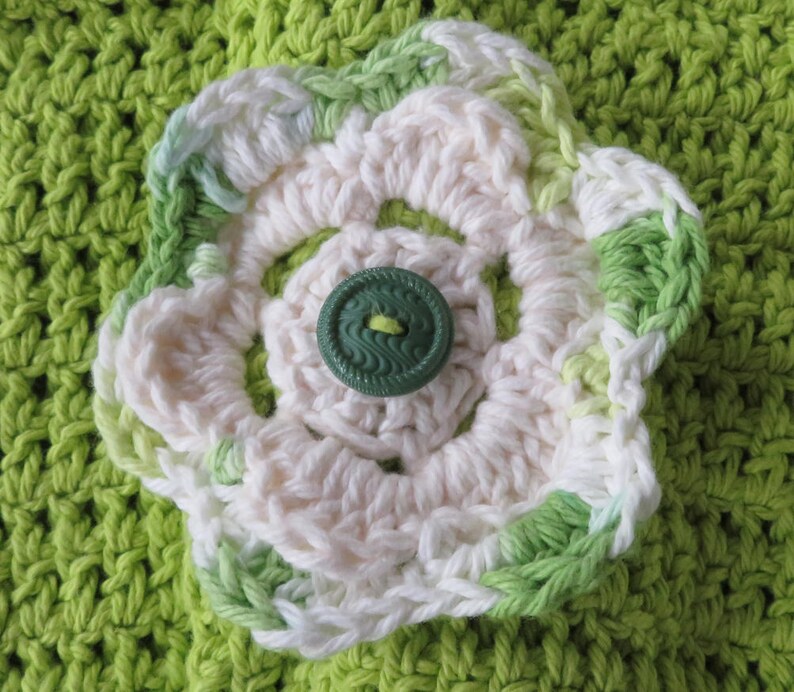 Crocheted Bright Green Hobo Bag With Flower Long Strap Handmade Hobo Bag Cotton Tote Crochet Purse Hobo Style Bag Hobo Bag Tote
