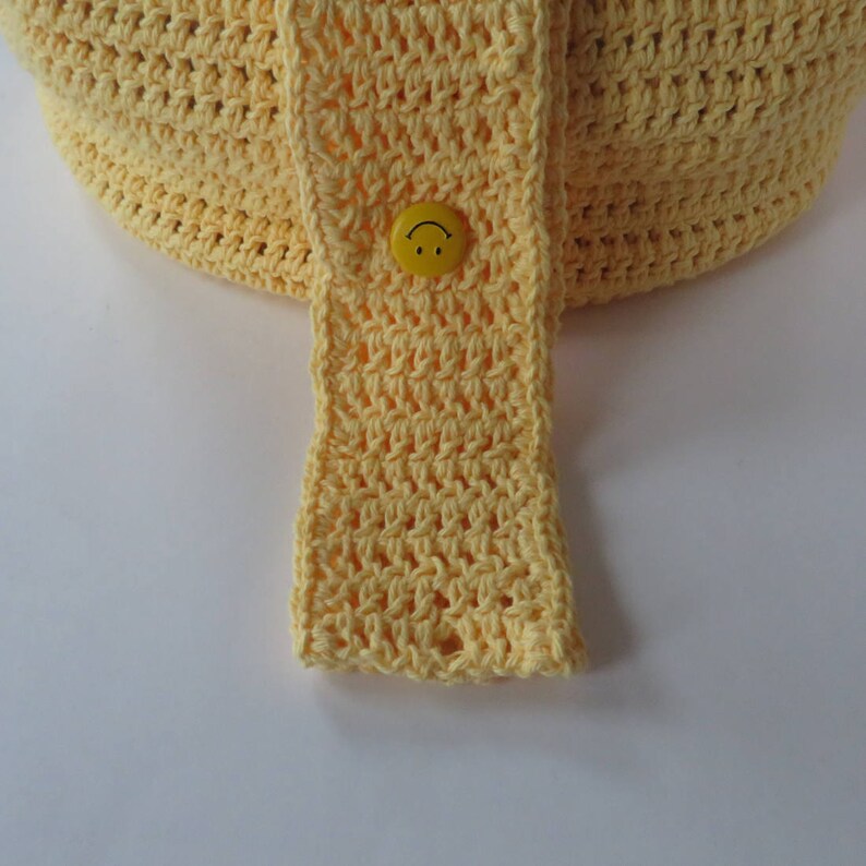 Large Market Bag Yellow Hobo Bag With Adjustable Strap Beach Bag Crochet Purse Hobo Style Bag Crochet Hobo Bag Large Bag