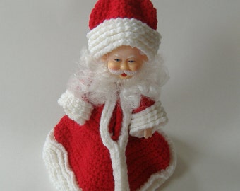 Crocheted Santa Air Freshener Doll, Christmas Decor (11x9 in)