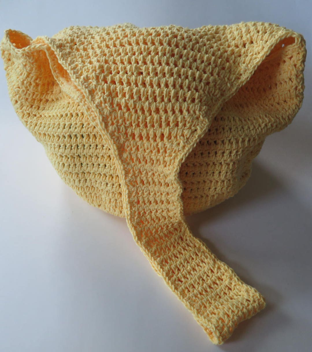 Bright Yellow Hobo Bag Long Strap Bag Crochet Hobo Bag Etsy