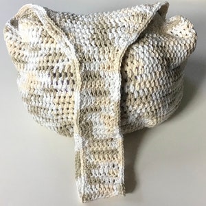 Gehäkelte beige Hobo-Tasche 30 "x 19", lange Riemen-Schultertasche, wiederverwendbare Markttasche, große handgemachte Crossbody-Geldbeutel, Geschenk für sie