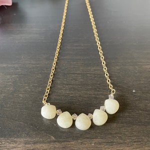 Yellow Flower Gemstone Necklace