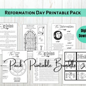Reformation Day Printable, Five Solas Activity, Reformation Theology Lesson, Kids Bible Study, Scripture Study, Martin Luther, Latin Tracing