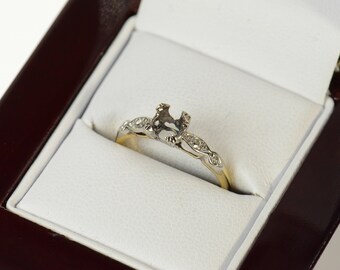 1940s to1950s Vintage White Gold 14k with 3 diamonds Wedding Band Size 7 to 7.5 4g AK Maker