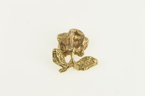 14K Vintage Textured Rose Flower Romantic Charm/P… - image 3