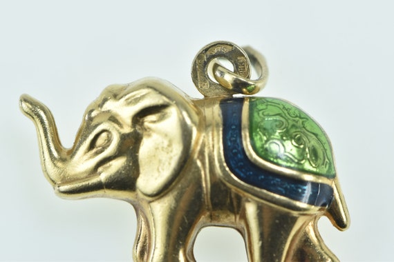 9K Enamel Puffy Elephant Animal Patience Symbol P… - image 3