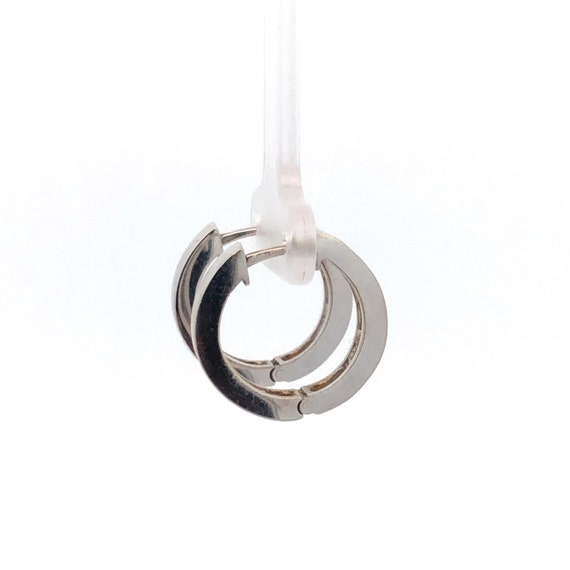 14K 0.42 Ctw Diamond Channel 17.6mm Hoop Earrings… - image 4