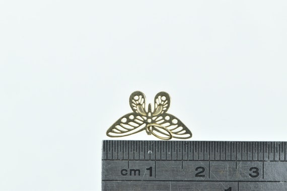14K Filigree Butterfly Cut Out Change Symbol Char… - image 4