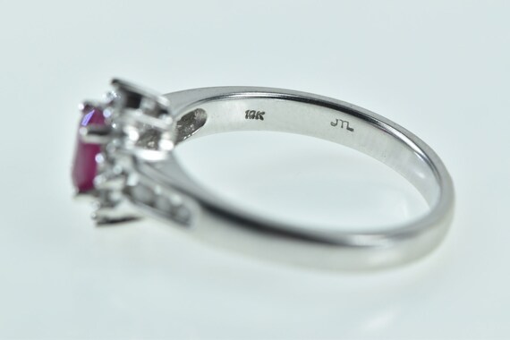 10K 0.65 Ctw Natural Ruby Diamond Engagement Ring… - image 3
