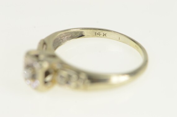 14K 1940's Three Stone Diamond Promise Ring Size … - image 3