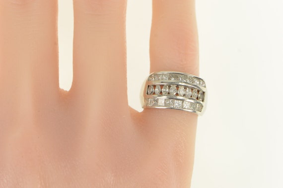 14K 2.00 Ctw Marquise Princess Diamond Band Ring … - image 5