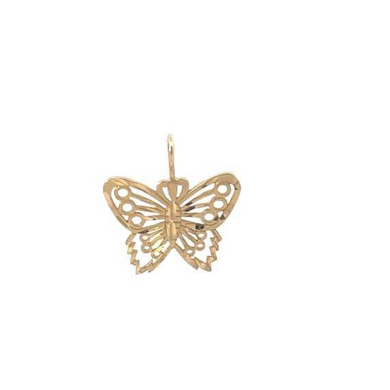 14K Filigree Butterfly Change Beauty Symbol Charm/