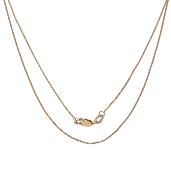 14K 0.8mm Snake Chain Classic Round Link Necklace 