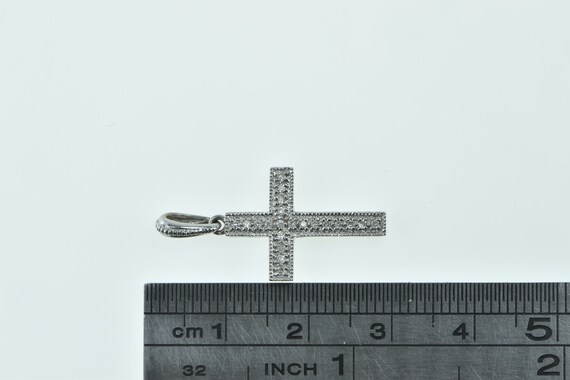 14K Vintage Diamond Cross Christian Faith Pendant… - image 4