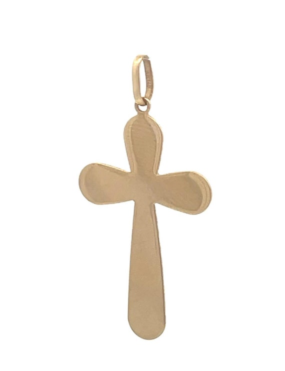 14K Diamond Cut Cross Christian Faith Symbol Pend… - image 3