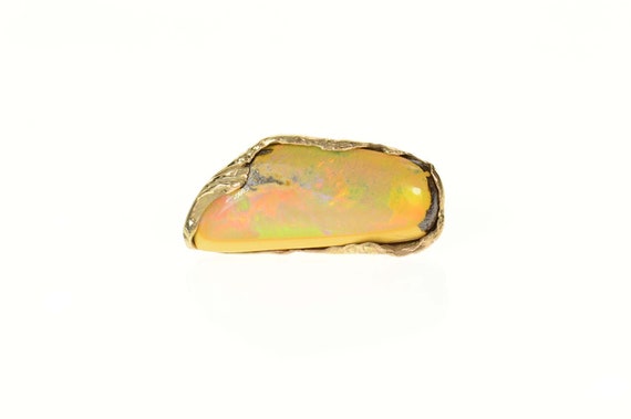 9K Ornate Natural Opal Ornate Lapel Pin/Brooch Ye… - image 1