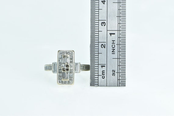 18K Diamond Princess Halo Ornate Engagement Ring … - image 4