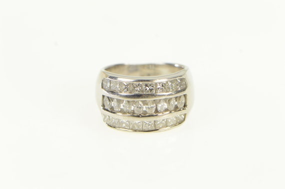 14K 2.00 Ctw Marquise Princess Diamond Band Ring … - image 1