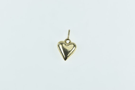 18K Puffy Heart Forget Me Not Vintage Love Charm/… - image 1
