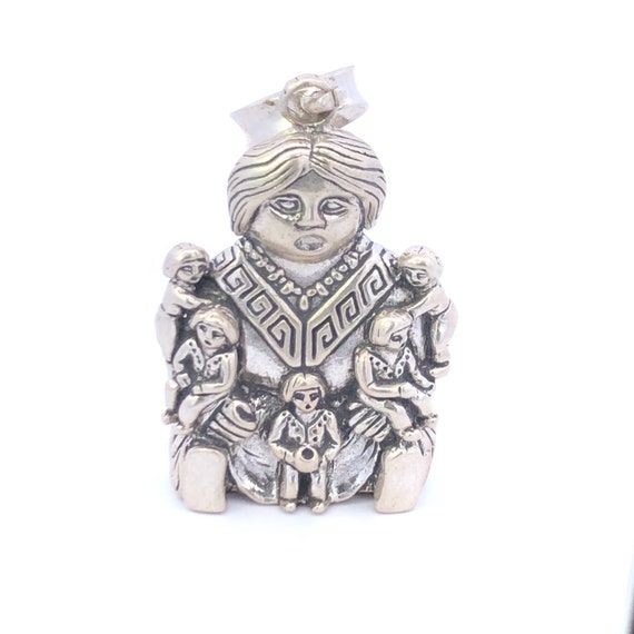 Sterling Silver Ornate Kachina Doll Native Americ… - image 1