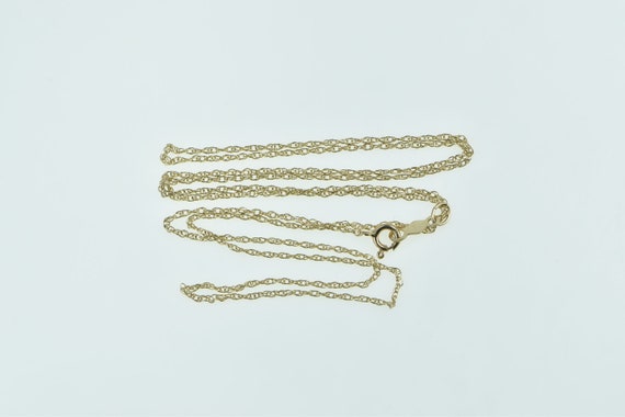 14K 1.0mm Vintage Rope Chain Classic Woven Link N… - image 2