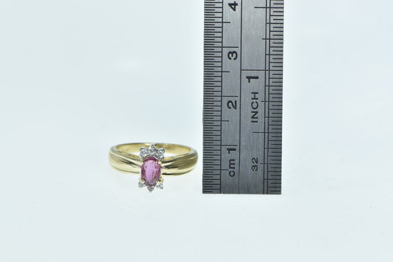 14K Natural Pink Sapphire Diamond Engagement Ring… - image 4