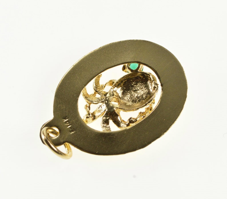 14K Aloha Hawaii Oval Pineapple Souvenir CharmPendant Yellow Gold