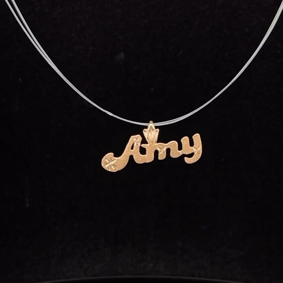 14K Amy Name Personalized Vintage Charm/Pendant Ye