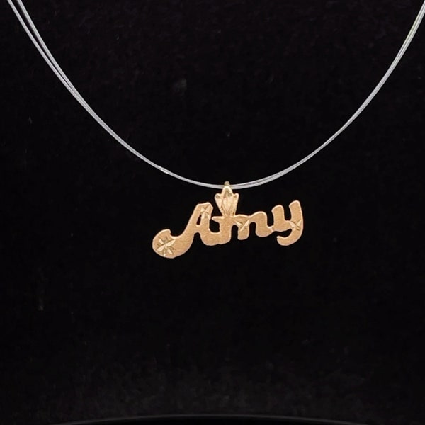 14K Amy Name Personalized Vintage Charm/Pendant Yellow Gold