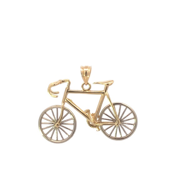 14K 3D Articulated Vintage Bike Bicycle Charm/Pend