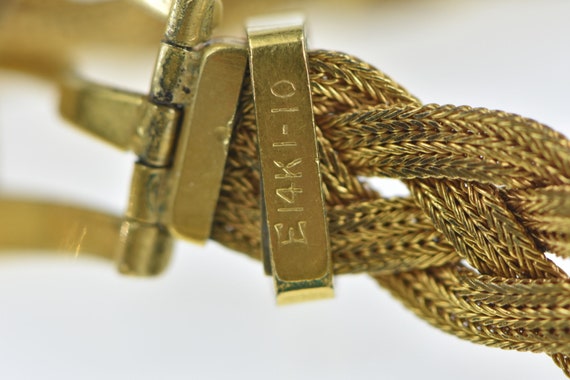 Gold Filled Vintage Woven Braid Mesh Chain Buckle… - image 3