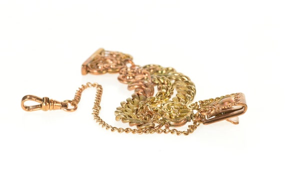 Victorian Ornate Scrollwork Chain Watch Fob - image 2