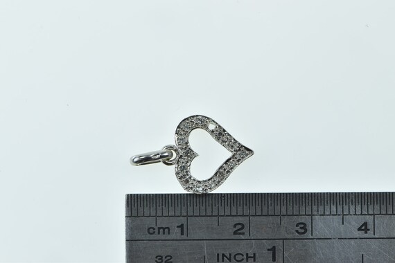 14K Vintage Diamond Heart Love Symbol Charm/Penda… - image 4