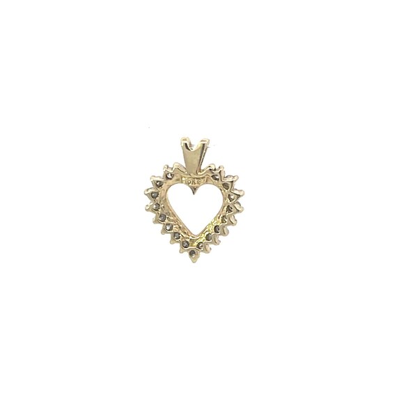 10K Diamond Heart Love Symbol Classic Love Pendan… - image 3