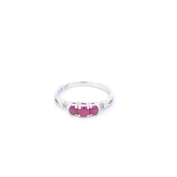 14K Ruby Diamond Promise Engagement Ring Size 5 Y… - image 1
