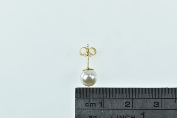 14K 6.1mm Pearl Vintage Classic Single Stud Earri… - image 4