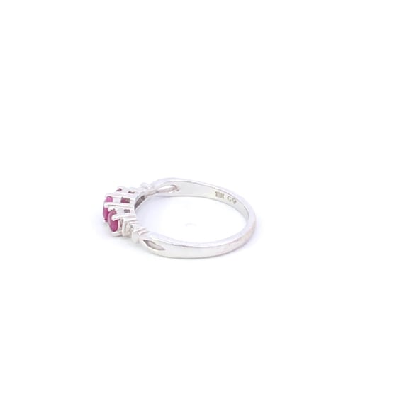 14K Ruby Diamond Promise Engagement Ring Size 5 Y… - image 2
