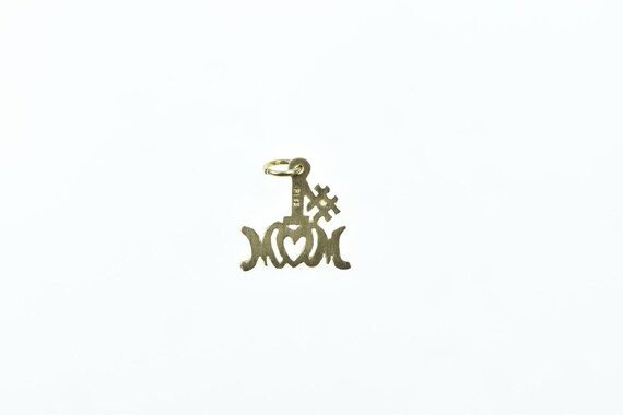 14K #1 Number One Mom Mother's Day Charm/Pendant … - image 2