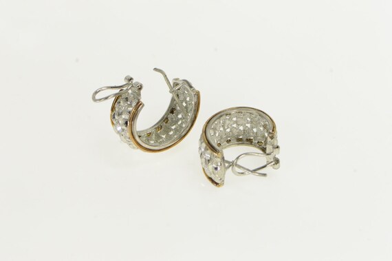 Sterling Silver Two Tone 14k Gold Diamond Cut Lat… - image 2