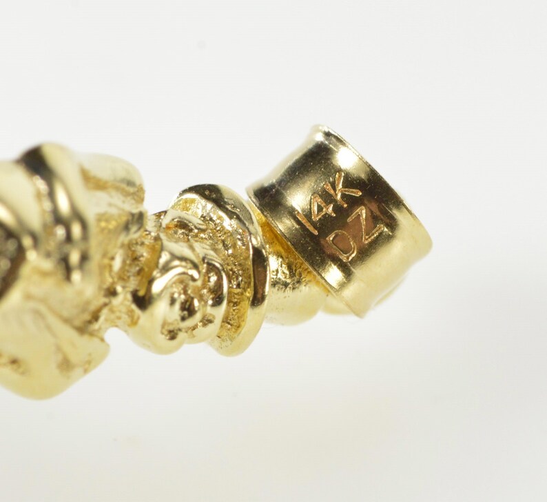 14K 3D Stylized Genie Top Hat Unique CharmPendant Yellow Gold