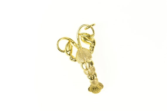 14K 3D Ornate Lobster Shellfish Charm/Pendant Yell