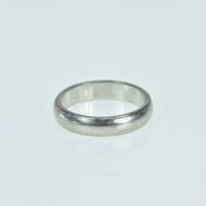Platinum 3.7mm Vintage Classic Wedding Band Ring Size 4
