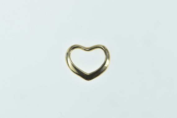 14K Curvy Heart Love Symbol Vintage Romantic Pend… - image 1