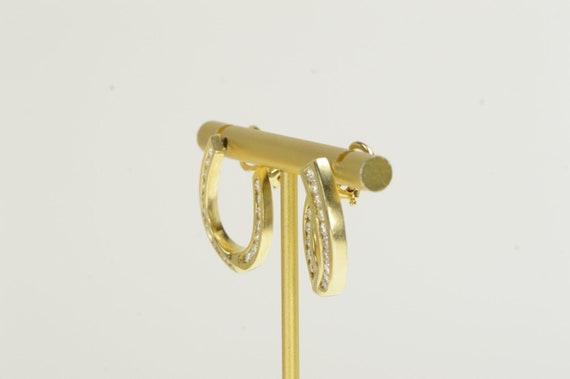 14K 1.36 Ctw Diamond Curved Loop Statement Earrin… - image 6