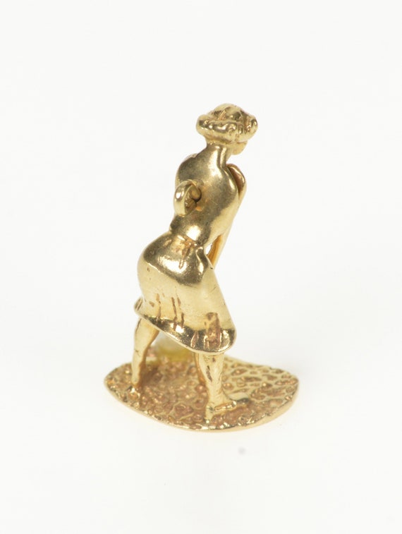 14k Yellow Gold 3-D Golfer Pendant