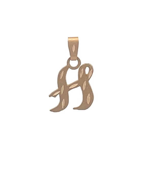 14K H Monogram Letter Initial Name Personalized Ch