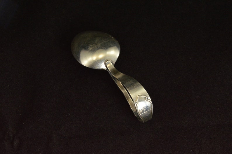 Sterling Silver Monogrammed Loop Handle Baby Spoon Fine Silver Etsy