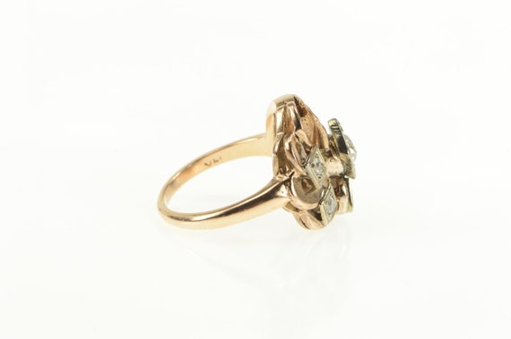 14K 0.39 Ctw Old Mine Cut Diamond Engagement Ring… - image 2