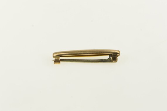 10K Victorian Oval Vintage Simple Bar Pin/Brooch … - image 2