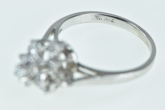 14K Round Diamond Vintage Cluster Statement Ring … - image 3
